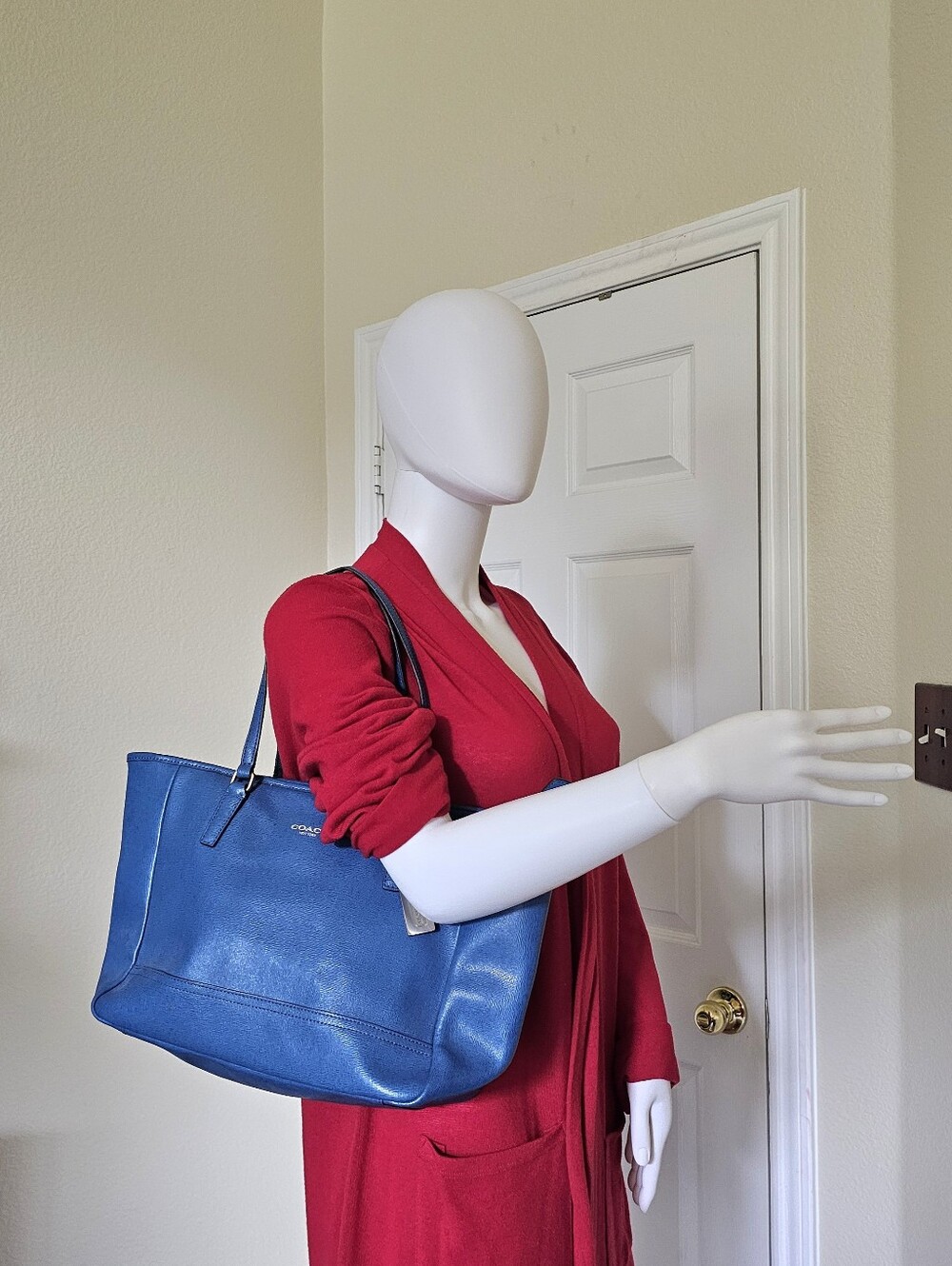 Coach Metro/City Saffiano Leather Tote - Picture 2 of 7